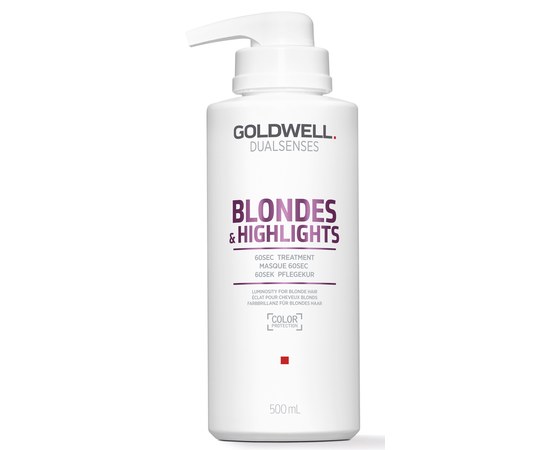 Зображення  Маска Goldwell Dualsenses Blondes&Highlights 60 сек. інтенсивної дії для освітленного волосся 500 мл