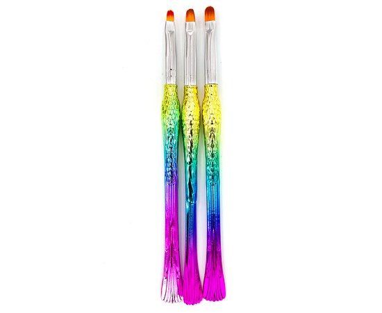 Изображение  Set of brushes for poly-gel, acrylic-gel Global Fashion 3 pcs №8