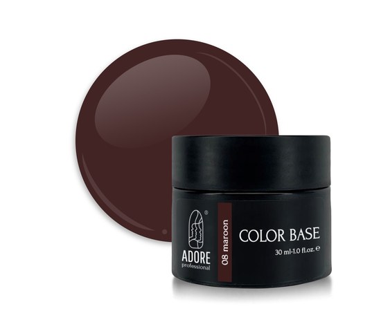 Изображение  Color base ADORE prof. Color Base 15 ml №08 - maroon, Volume (ml, g): 15, Color No.: 8
