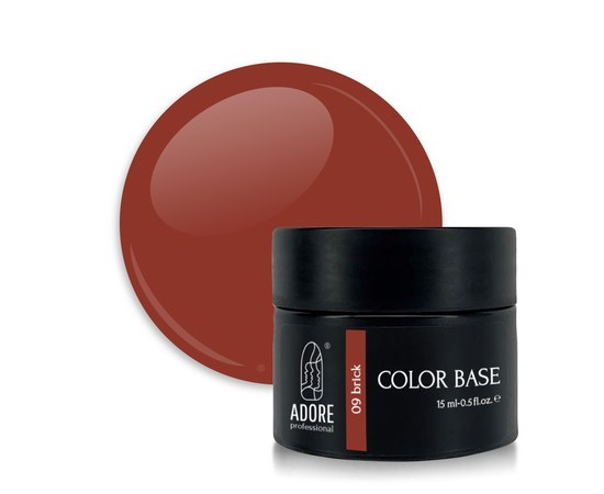 Изображение  Color base ADORE prof. Color Base 15 ml №09 - brick, Volume (ml, g): 15, Color No.: 9