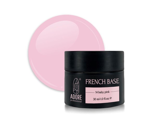 Изображение  Camouflage base ADORE prof. French Base 30 ml №14 - baby pink, Volume (ml, g): 30, Color No.: 14