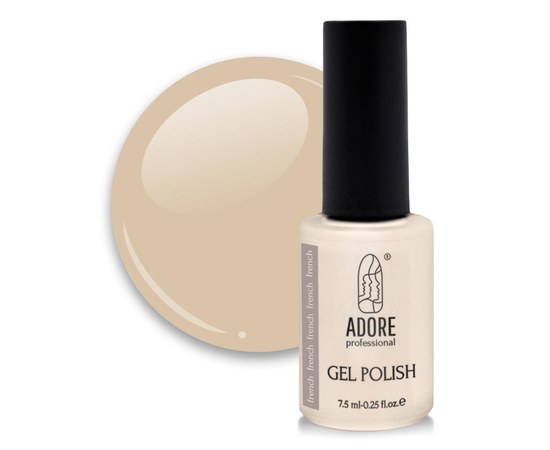 Изображение  Gel polish ADORE prof. French 7.5 ml F-02 - bone, Volume (ml, g): 45053, Color No.: F-02 bone