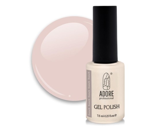 Изображение  Gel polish ADORE prof. French 7.5 ml F-06 - veil, Volume (ml, g): 45053, Color: F-06 veil