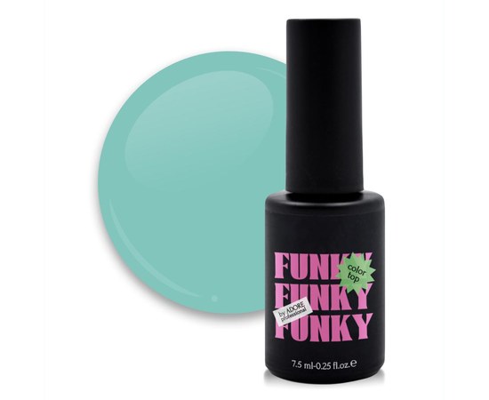 Изображение  Stained glass top ADORE prof. Funky Color Top 7.5 ml №05 - funky mint, Volume (ml, g): 45053, Color No.: 5