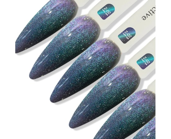 Изображение  Gel polish reflective "cat's eye" ADORE prof. cat's eye 7.5 ml Z-02 turquoise with purple tints, Volume (ml, g): 45053, Color No.: Z-02 is turquoise with purple iridescence