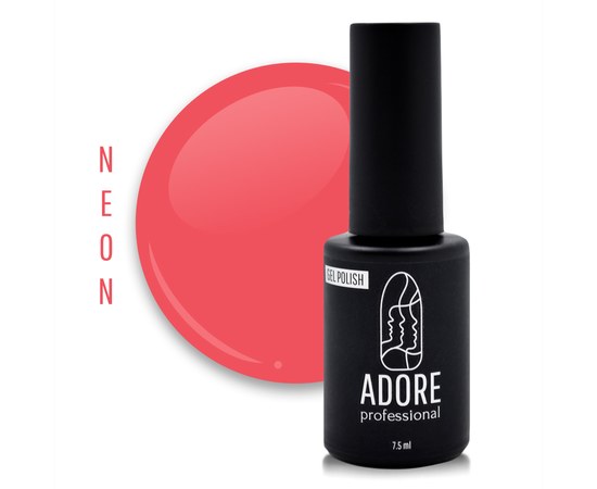 Изображение  Гель-лак неоновый ADORE prof. 7,5 мл N-04 - coral, Объем (мл, г): 7.5, Цвет №: N-04 coral