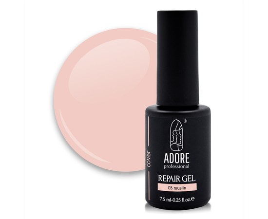 Изображение  Camouflage gel for strengthening nails ADORE prof. 7.5 ml №03 - muslin, Volume (ml, g): 45053, Color No.: 3