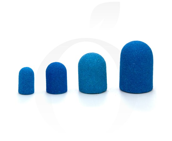 Зображення  Наждаковий ковпачок для манікюру блакитний 160 грит 1 шт, 7 мм, Діаметр головки фрези (мм): 7, Колір: Блакитний