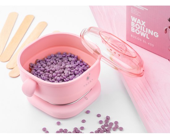 Изображение 2 Воскоплав BUCOS SL-400 PINK SILICONE EDITION для воска в гранулах и таблетках на 100W и 400 мл