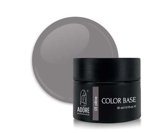 Изображение  Цветная база ADORE prof. Color Base 30 мл №01 - olive, Объем (мл, г): 30, Цвет №: 01