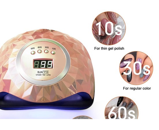 Изображение 4 Lamp for nails and shellac SUN Y13 UV+LED 248 W, Gold