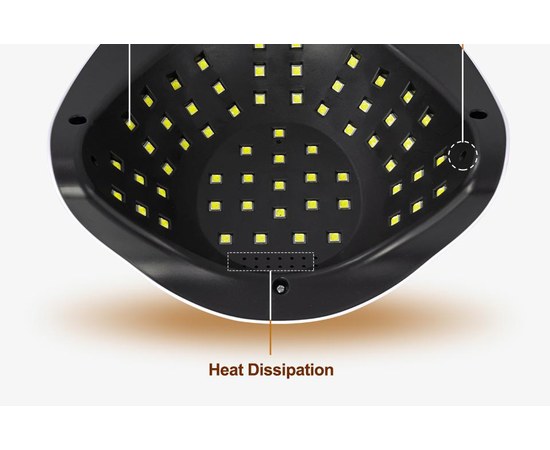 Изображение 6 Lamp for nails and shellac SUN Y13 UV+LED 248 W, Gold