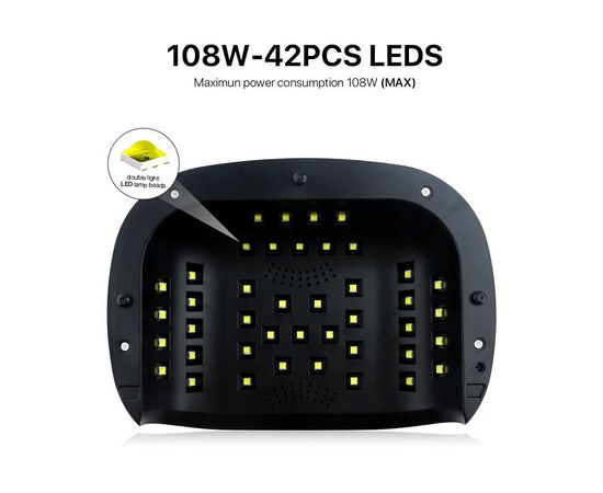 Изображение 2 Лампа для ногтей и шеллака SUN H5 Plus UV+LED 108 Вт