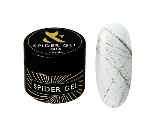 Зображення  Гель-павутинка для дизайну нігтів F.O.X Spider Gel 5 мл, № 004, Об'єм (мл, г): 5, Цвет №: 004