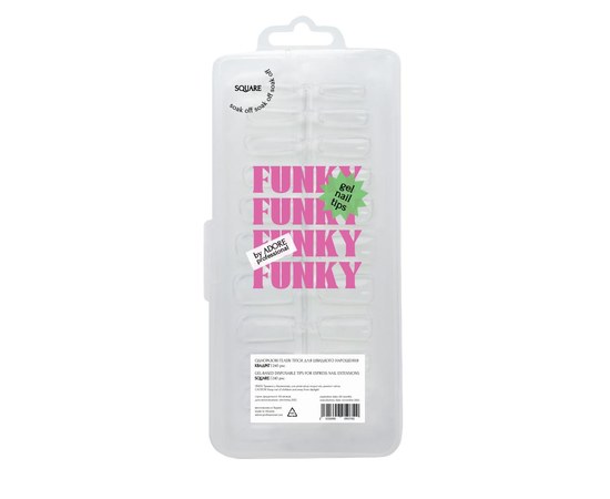 Изображение  Gel extension tips ADORE prof. Funky Gel Nail Tips 240pcs - square