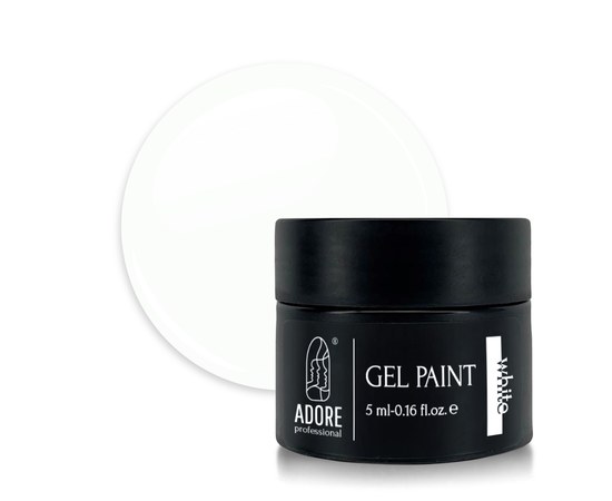 Изображение  Gel-paint with a sticky layer ADORE prof. Gel Paint 5g №01 white, Volume (ml, g): 5, Color No.: 1