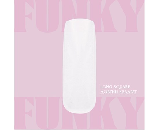Зображення 2 Гелеві типси для нарощування ADORE prof. Funky Gel Nail Tips 240шт - long square
