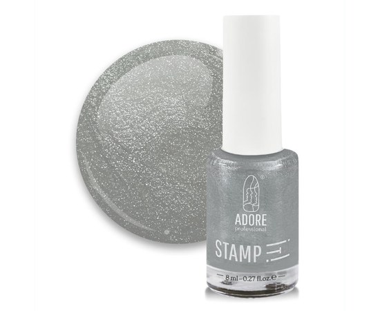 Изображение  Lacquer for stamping ADORE prof. №04 7.5 ml - silver, Color No.: 4
