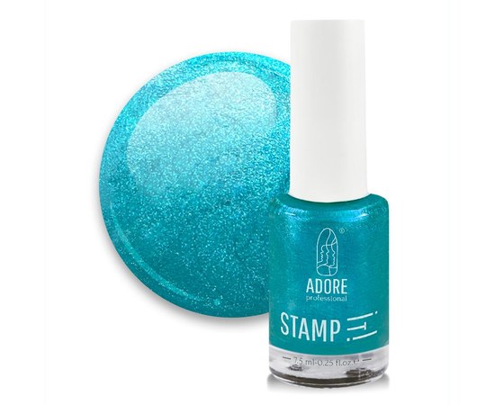 Изображение  Lacquer for stamping ADORE prof. №13 7.5 ml - turquoise, Color No.: 13