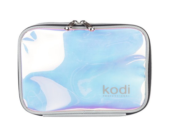 Изображение  Cosmetic bag Kodi 01M with holographic top, gray