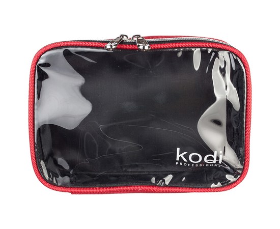 Изображение  Cosmetic bag Kodi 01M with a transparent top, red