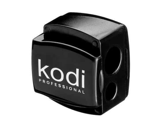 Изображение  Точилка для косметических карандашей (черная глянцевая, с двумя лезвиями) Kodi 20061319