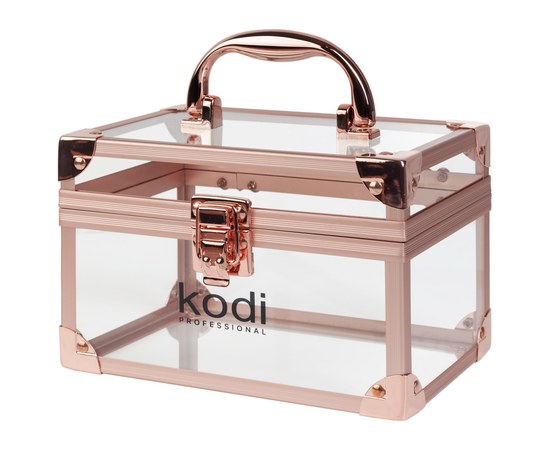 Изображение  Кейс Kodi №12 прозрачный, рамка розовое золото 