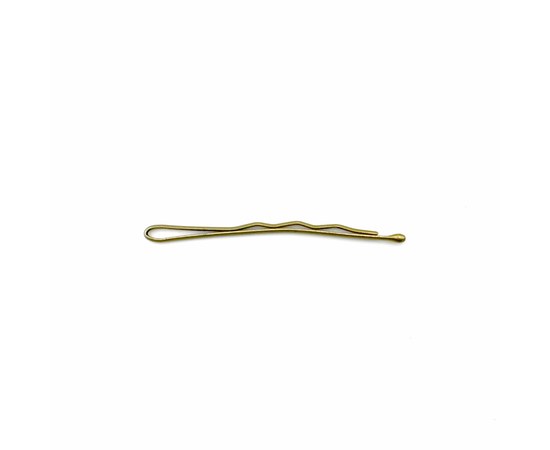 Зображення  Невидимка для волосся, фрезерна з однією кулькою, золота, 5 см, 24 шт SPL 50903