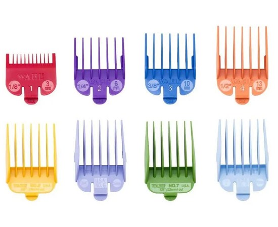 Изображение 4 Набор насадок Wahl 8-Pack Cutting Guides(03170-417), разноцветные