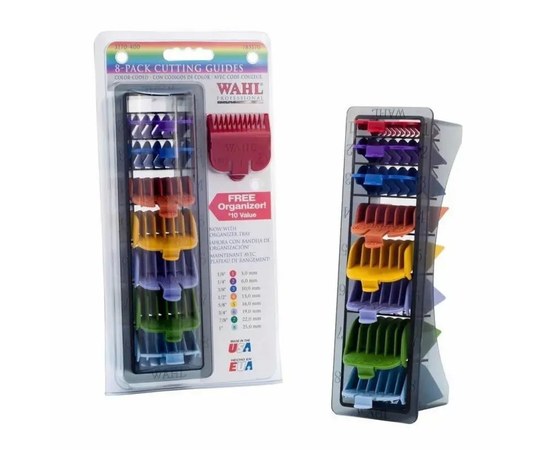 Изображение 3 Набор насадок Wahl 8-Pack Cutting Guides(03170-417), разноцветные