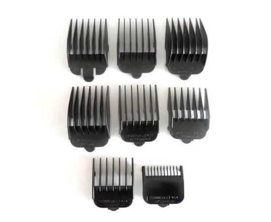 Изображение 4 Набор насадок Wahl 03170-517 для парикмахерских машинок Taper, Magic, Icon с подставкой, 8 шт.