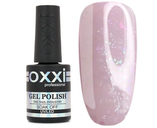 Изображение  Camouflage base for gel polish OXXI Sharm Base No. 5, pink with shimmer, 10 ml, Volume (ml, g): 10, Color No.: 5