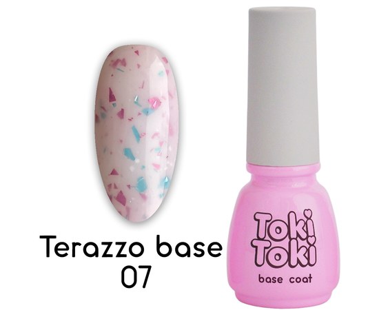 Изображение  Base for gel polish Toki-Toki Terazzo Base 5 ml TR07, Volume (ml, g): 5, Color No.: TR07