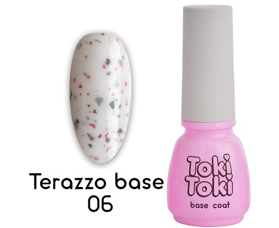Изображение  Base for gel polish Toki-Toki Terazzo Base 5 ml TR06, Volume (ml, g): 5, Color No.: TR06