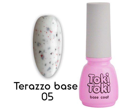 Изображение  Base for gel polish Toki-Toki Terazzo Base 5 ml TR05, Volume (ml, g): 5, Color No.: TR05