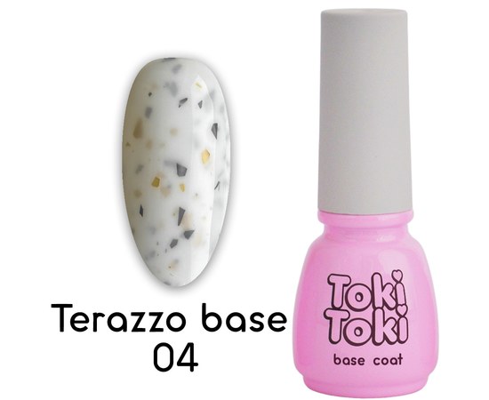 Изображение  Base for gel polish Toki-Toki Terazzo Base 5 ml TR04, Volume (ml, g): 5, Color No.: TR04