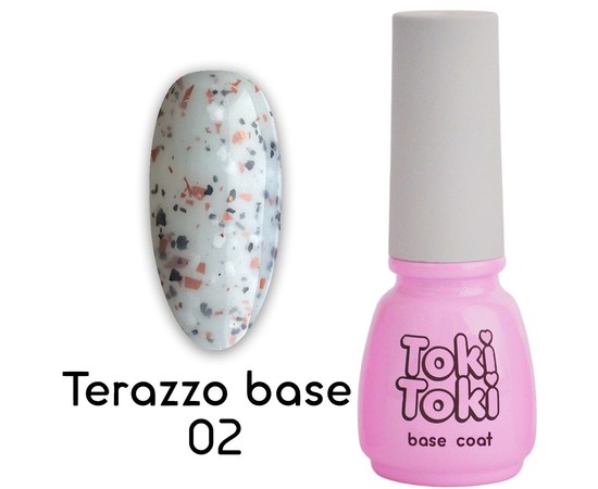 Изображение  Base for gel polish Toki-Toki Terazzo Base 5 ml TR02, Volume (ml, g): 5, Color No.: TR02