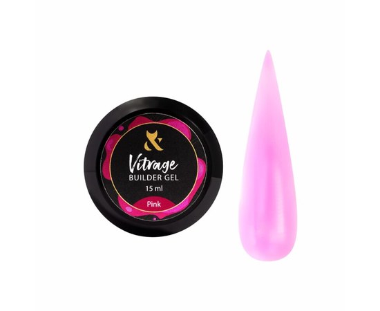 Изображение  FOX Vitrage Builder gel 15 ml, Pink, Volume (ml, g): 15, Color No.: 3, Color: Pink