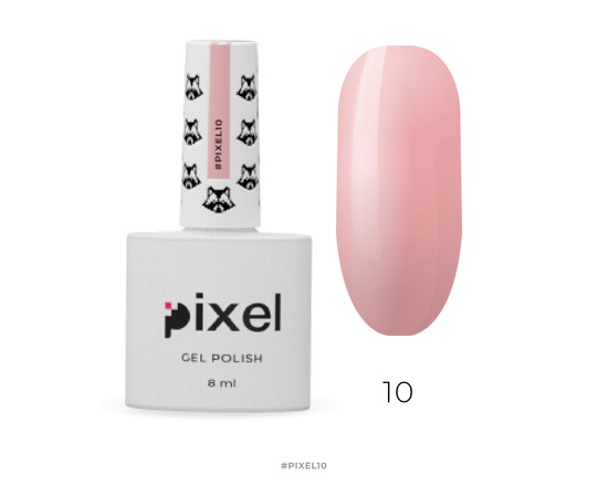 Изображение  Gel polish Pixel No. 010 (coral pink), 8 ml, Volume (ml, g): 8, Color No.: 10