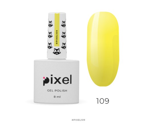 Изображение  Гель-лак Pixel №109 (лимонный), 8 мл, Объем (мл, г): 8, Цвет №: 109