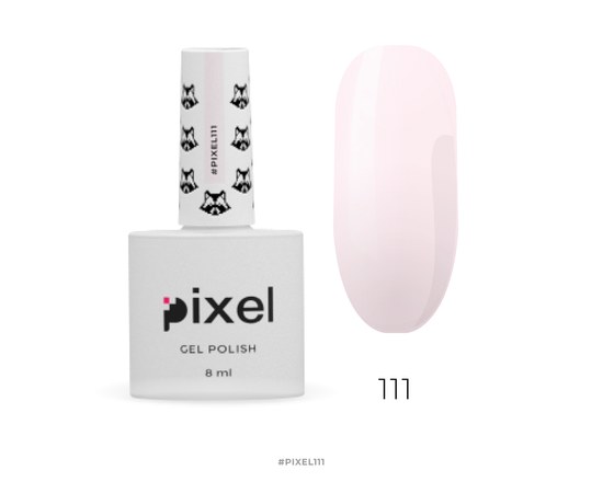 Зображення  Гель-лак Pixel №111 (сірий молочно-рожевий), 8 мл
, Об'єм (мл, г): 8, Цвет №: 111