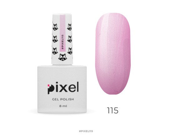 Изображение  Gel Polish Pixel No. 115 (light lilac, mother-of-pearl), 8 ml, Volume (ml, g): 8, Color No.: 115