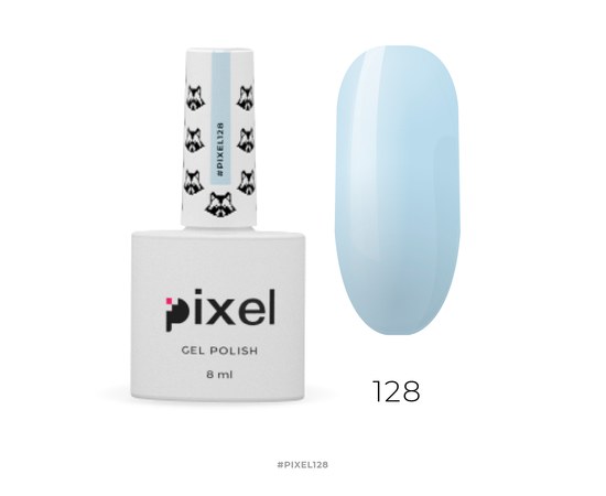Изображение  Gel polish Pixel No. 128 (milky blue), 8 ml, Volume (ml, g): 8, Color No.: 128