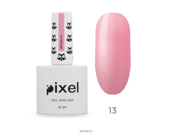 Изображение  Gel Polish Pixel No. 013 (muted pink), 8 ml, Volume (ml, g): 8, Color No.: 13
