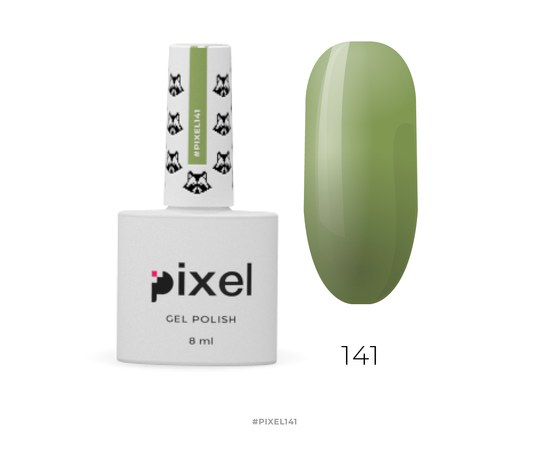 Изображение  Gel polish Pixel №141 (dark olive), 8 ml, Volume (ml, g): 8, Color No.: 141