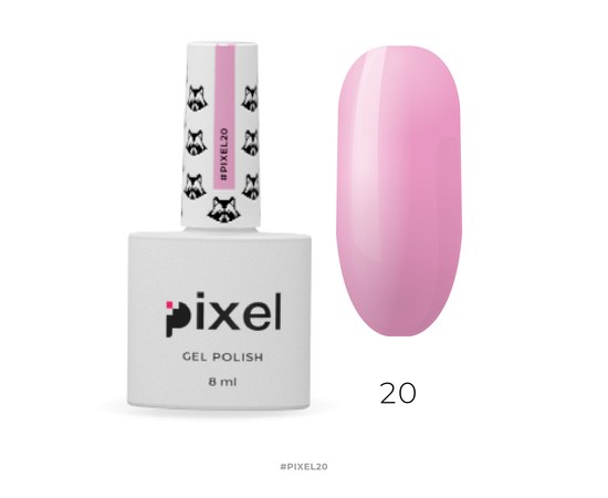 Изображение  Гель-лак Pixel №020 (темно-розовый), 8 мл, Объем (мл, г): 8, Цвет №: 020