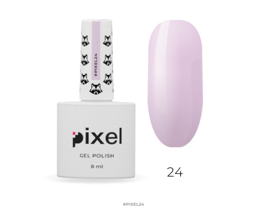 Изображение  Гель-лак Pixel №024 (розово-лиловый), 8 мл, Объем (мл, г): 8, Цвет №: 024