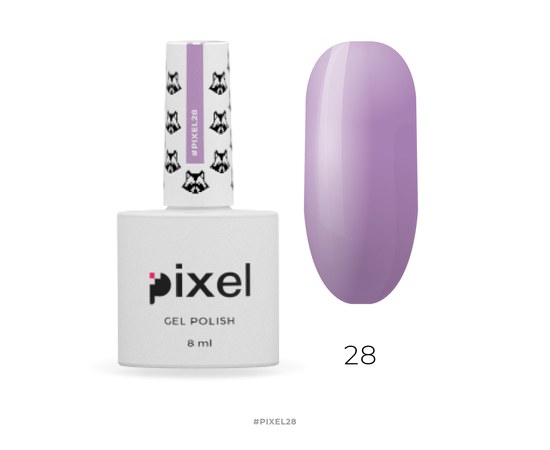 Изображение  Gel Polish Pixel No. 028 (bright lilac), 8 ml, Volume (ml, g): 8, Color No.: 28