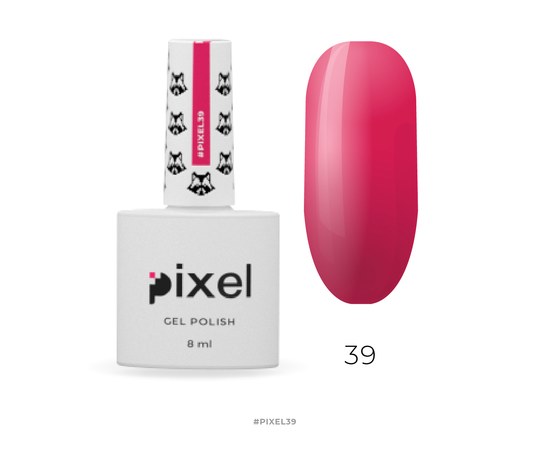 Изображение  Gel Polish Pixel No. 039 (red-pink), 8 ml, Volume (ml, g): 8, Color No.: 39