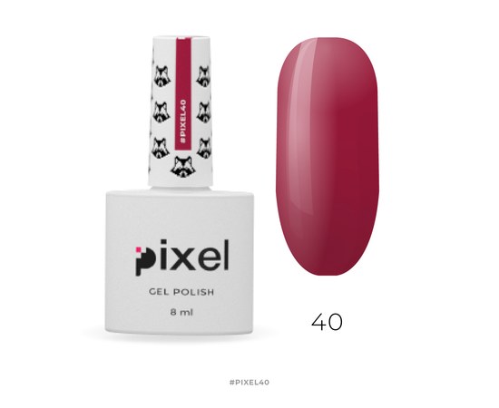 Изображение  Gel polish Pixel №040 (plum), 8 ml, Volume (ml, g): 8, Color No.: 40